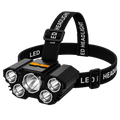 5LED Rechargeable Headlamp | USB Fast Charge, IP44