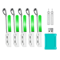 Rechargeable Rod Tip Lights 5pc | Batteries & Charger Included